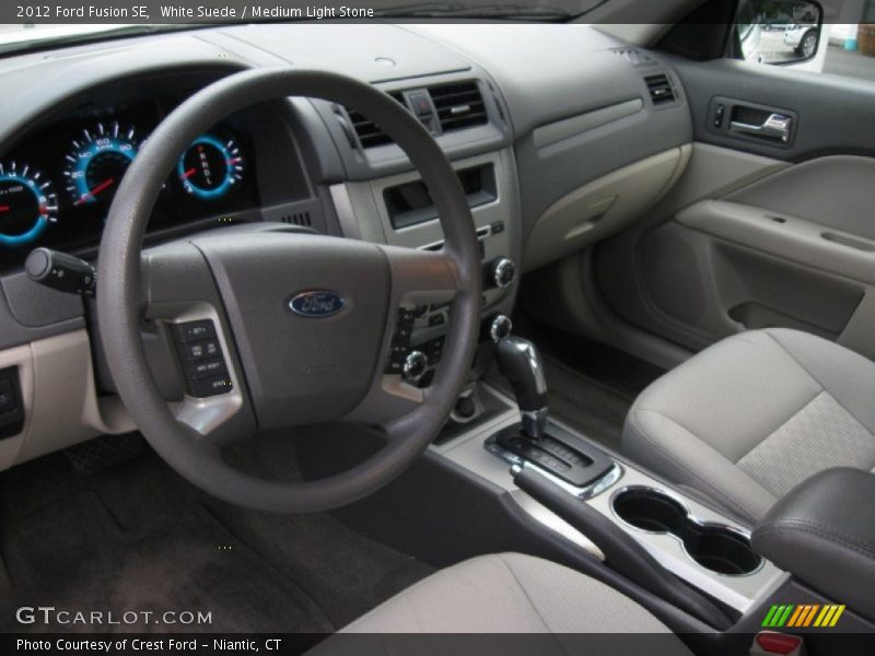 White Suede / Medium Light Stone 2012 Ford Fusion SE