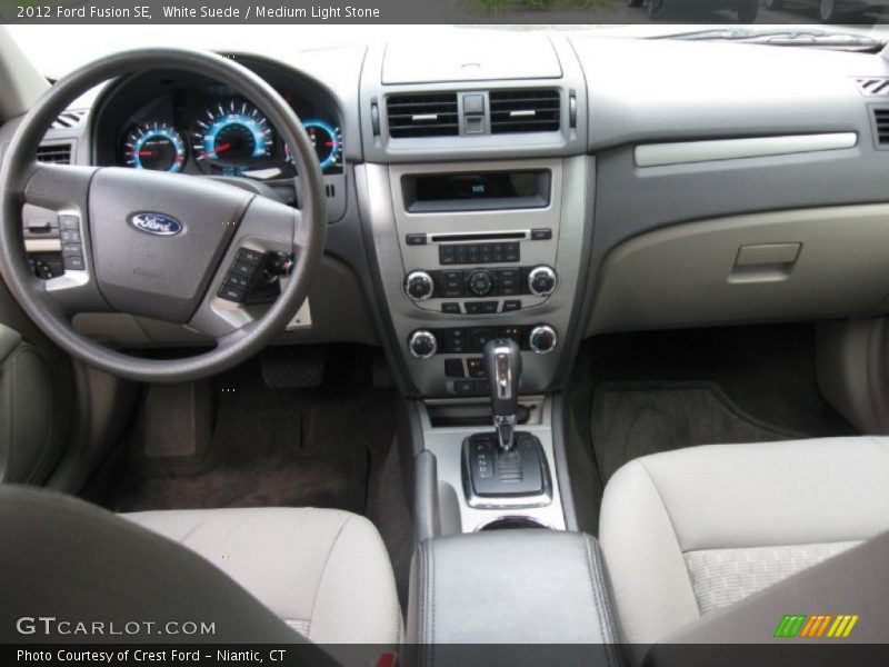 White Suede / Medium Light Stone 2012 Ford Fusion SE