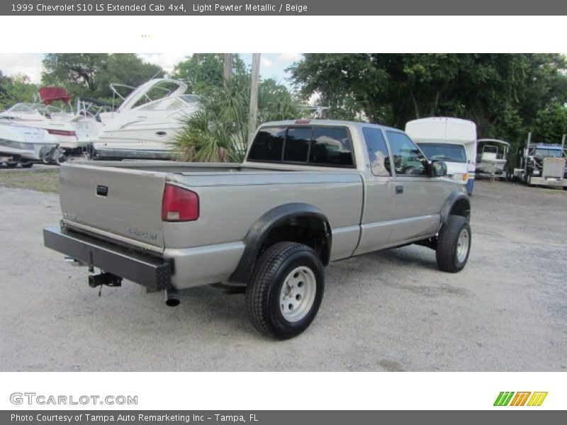 Light Pewter Metallic / Beige 1999 Chevrolet S10 LS Extended Cab 4x4