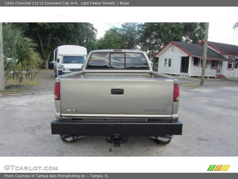 Light Pewter Metallic / Beige 1999 Chevrolet S10 LS Extended Cab 4x4