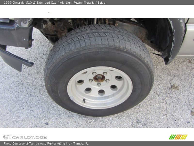 Light Pewter Metallic / Beige 1999 Chevrolet S10 LS Extended Cab 4x4