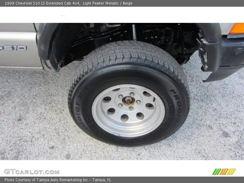 Light Pewter Metallic / Beige 1999 Chevrolet S10 LS Extended Cab 4x4