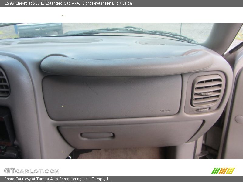 Light Pewter Metallic / Beige 1999 Chevrolet S10 LS Extended Cab 4x4