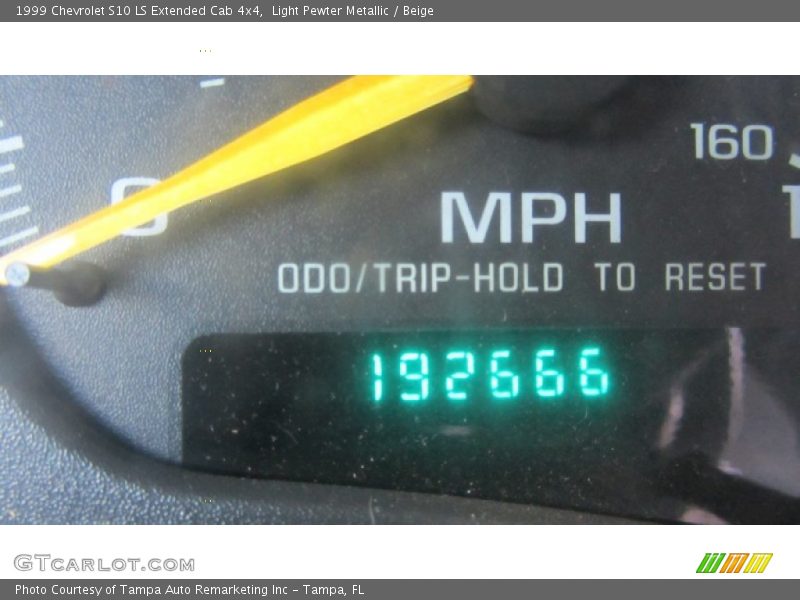 Light Pewter Metallic / Beige 1999 Chevrolet S10 LS Extended Cab 4x4