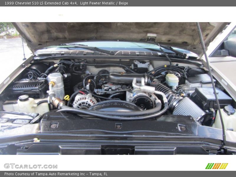 Light Pewter Metallic / Beige 1999 Chevrolet S10 LS Extended Cab 4x4