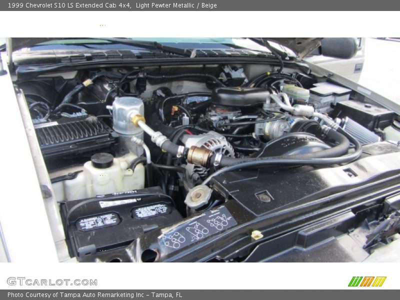 Light Pewter Metallic / Beige 1999 Chevrolet S10 LS Extended Cab 4x4