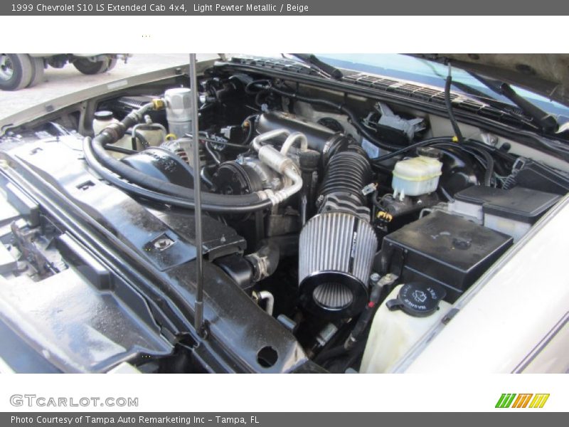Light Pewter Metallic / Beige 1999 Chevrolet S10 LS Extended Cab 4x4