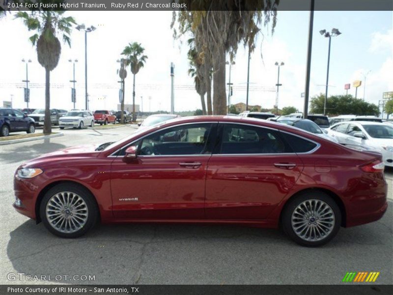  2014 Fusion Hybrid Titanium Ruby Red