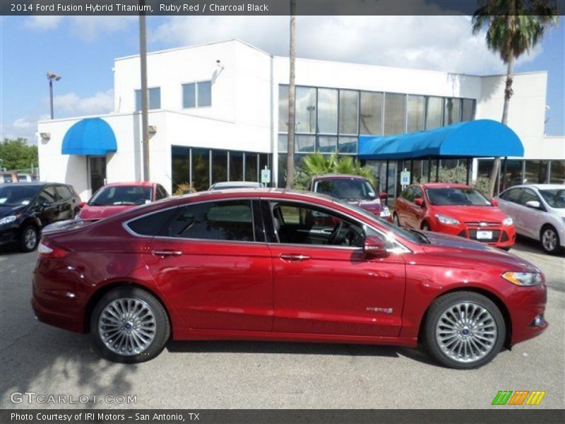  2014 Fusion Hybrid Titanium Ruby Red