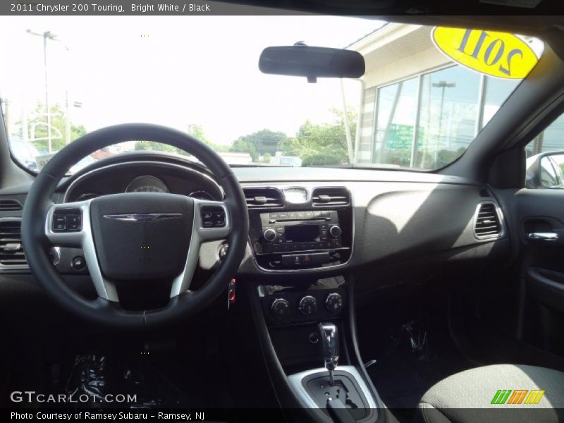 Bright White / Black 2011 Chrysler 200 Touring