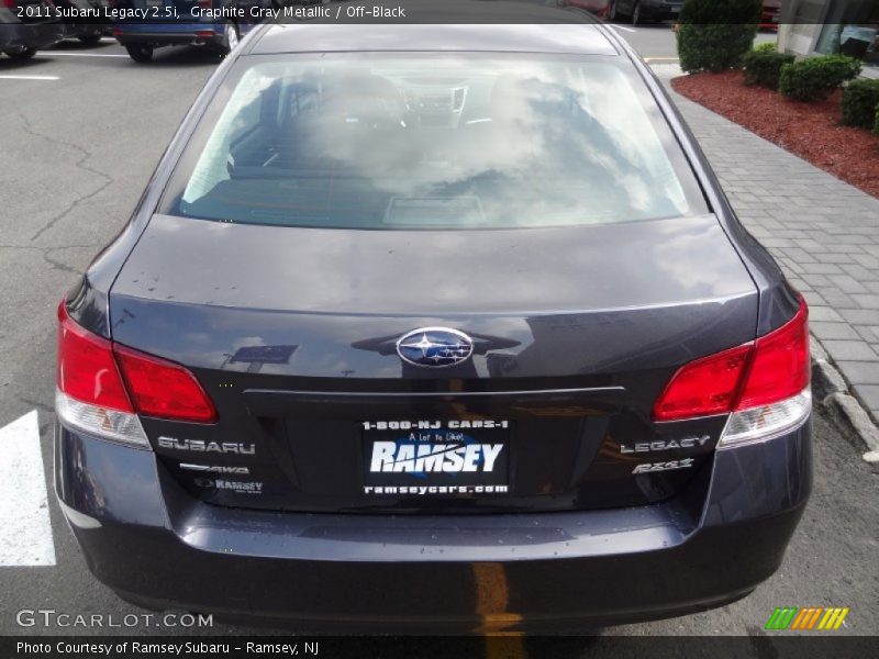 Graphite Gray Metallic / Off-Black 2011 Subaru Legacy 2.5i