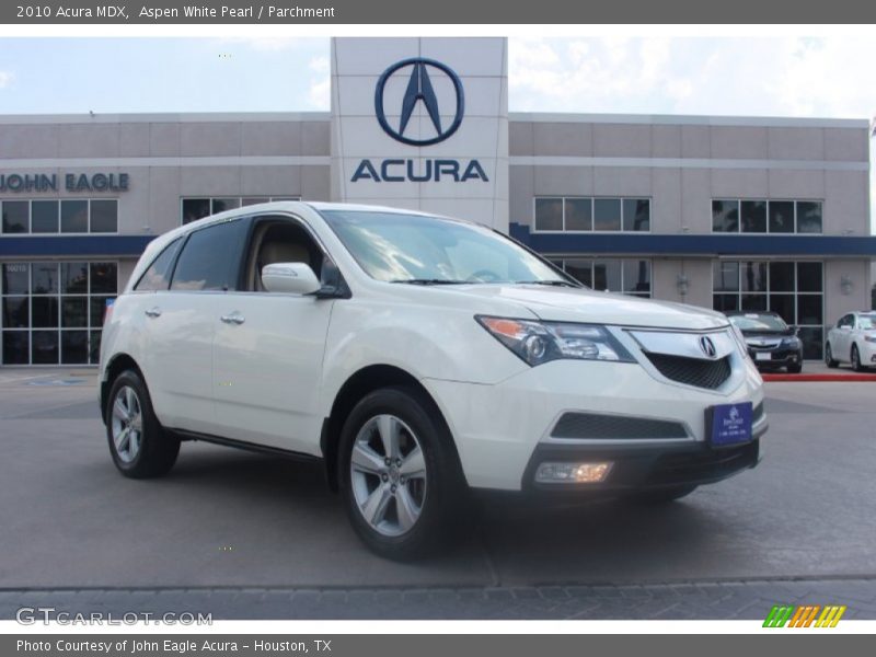 Aspen White Pearl / Parchment 2010 Acura MDX