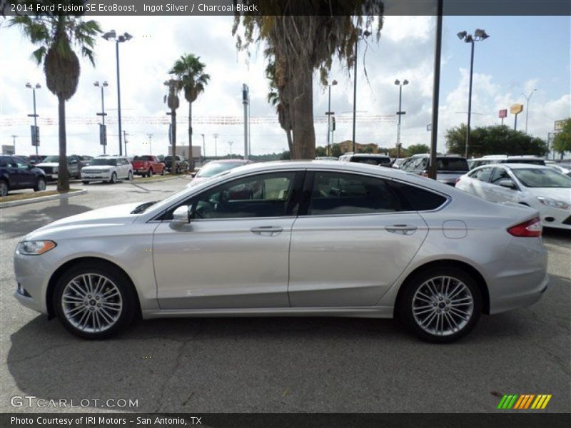 Ingot Silver / Charcoal Black 2014 Ford Fusion SE EcoBoost