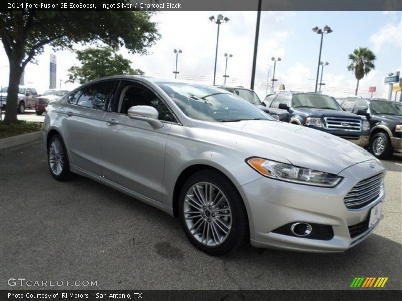 Ingot Silver / Charcoal Black 2014 Ford Fusion SE EcoBoost