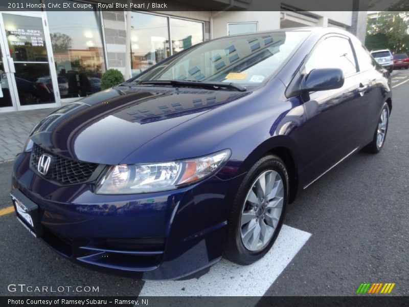 Royal Blue Pearl / Black 2011 Honda Civic EX Coupe