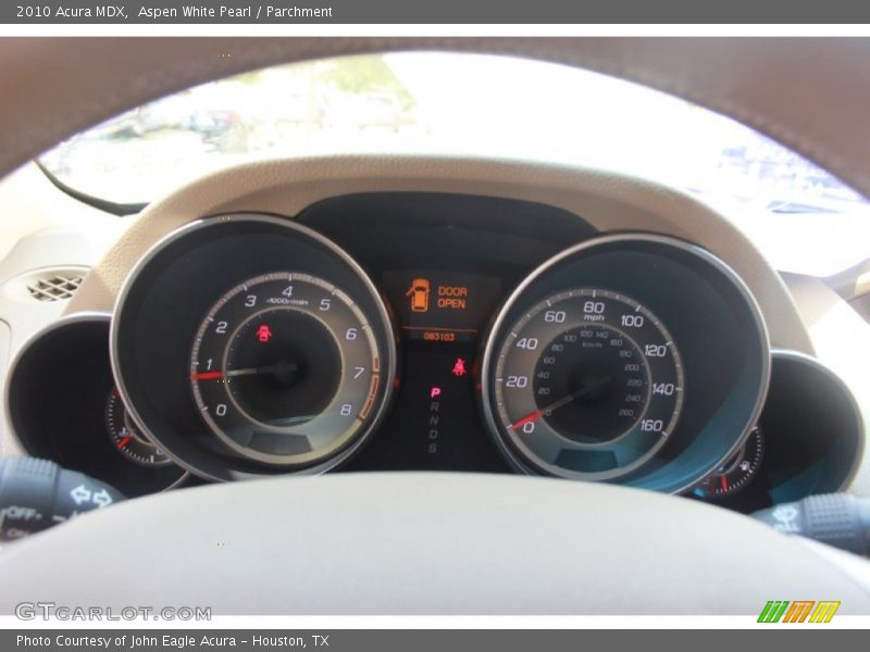 Aspen White Pearl / Parchment 2010 Acura MDX