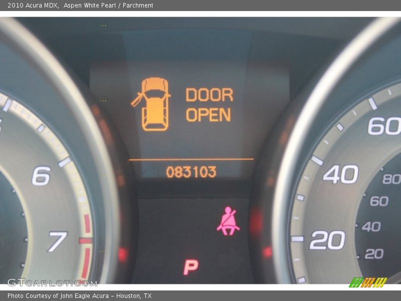 Aspen White Pearl / Parchment 2010 Acura MDX