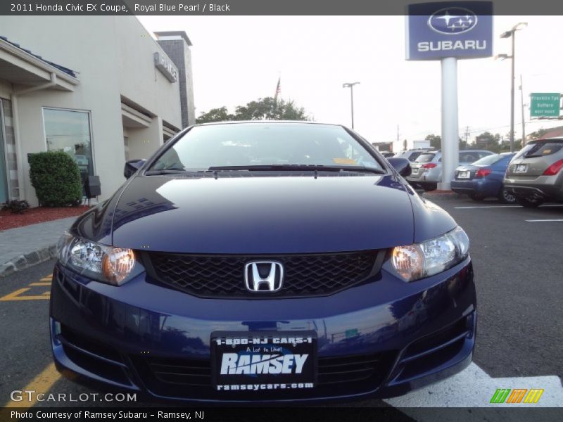 Royal Blue Pearl / Black 2011 Honda Civic EX Coupe