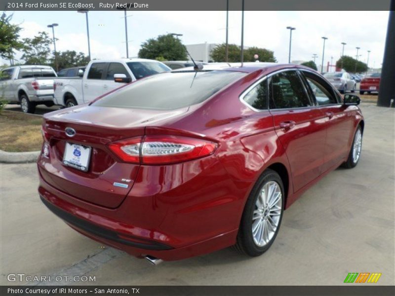 Ruby Red / Dune 2014 Ford Fusion SE EcoBoost