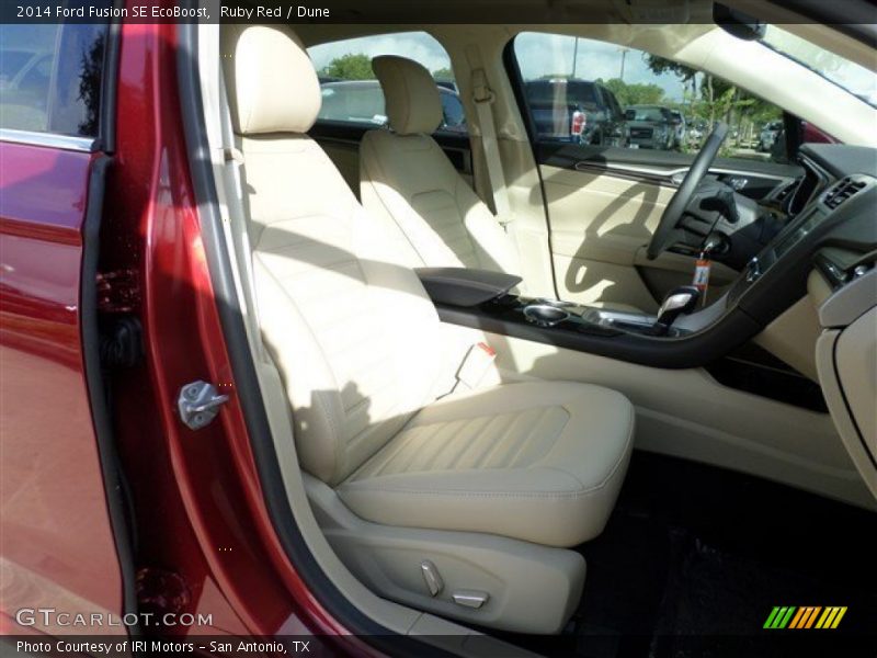 Ruby Red / Dune 2014 Ford Fusion SE EcoBoost