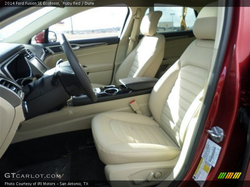 Ruby Red / Dune 2014 Ford Fusion SE EcoBoost