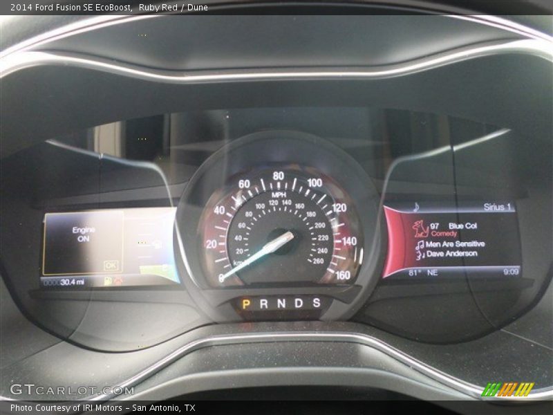 Ruby Red / Dune 2014 Ford Fusion SE EcoBoost