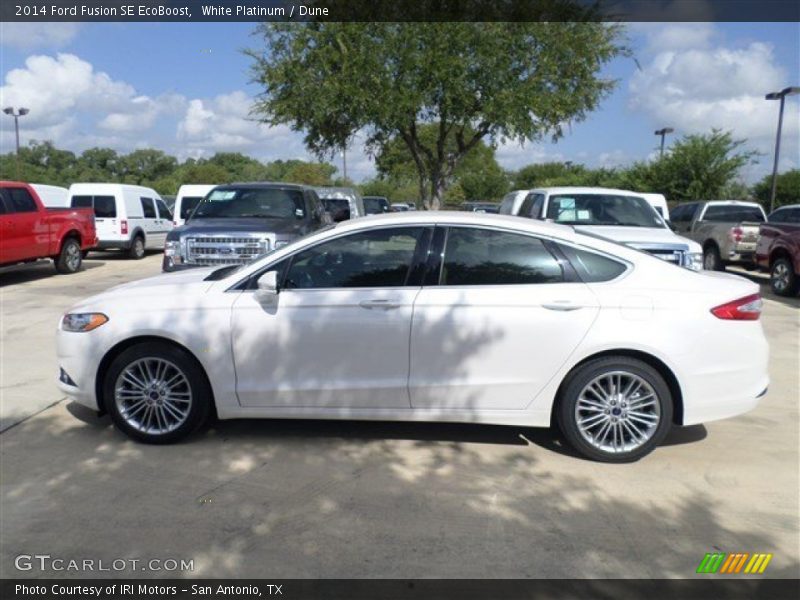 White Platinum / Dune 2014 Ford Fusion SE EcoBoost