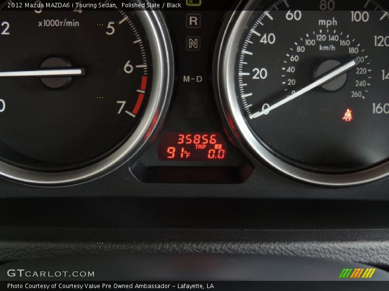 Polished Slate / Black 2012 Mazda MAZDA6 i Touring Sedan