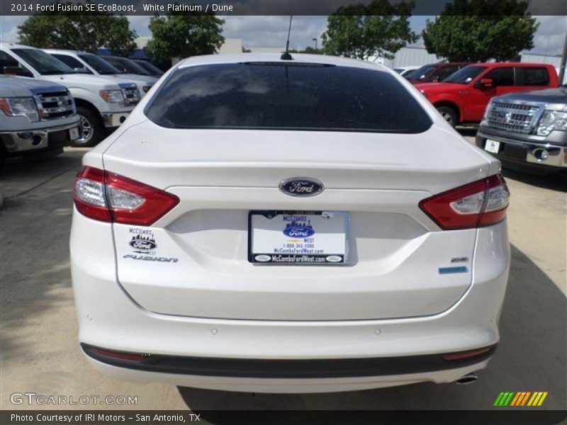 White Platinum / Dune 2014 Ford Fusion SE EcoBoost