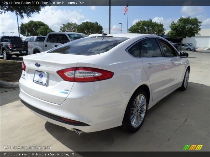 White Platinum / Dune 2014 Ford Fusion SE EcoBoost