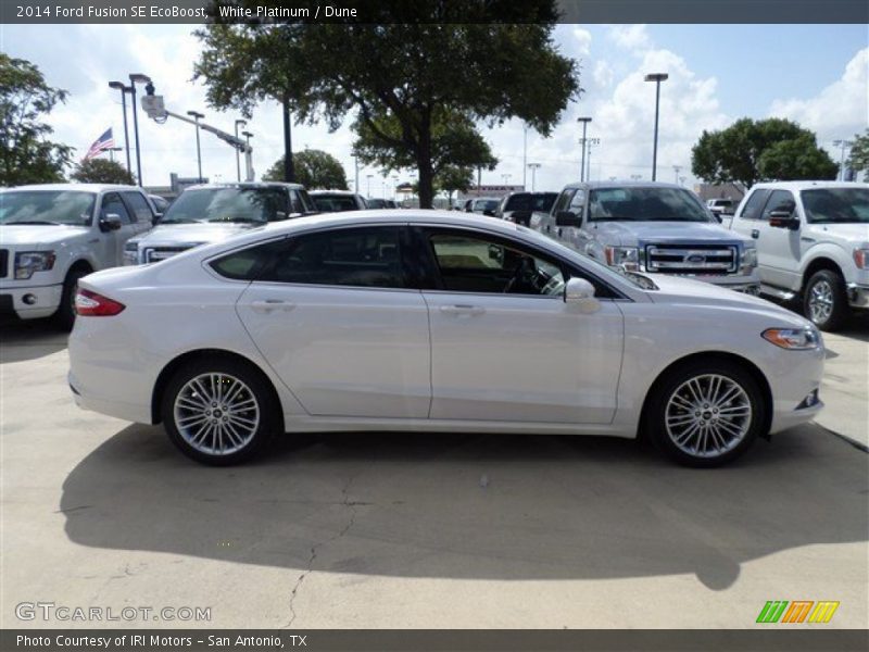 White Platinum / Dune 2014 Ford Fusion SE EcoBoost