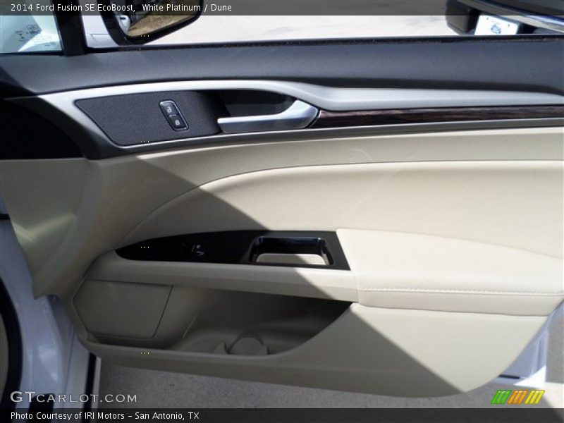White Platinum / Dune 2014 Ford Fusion SE EcoBoost