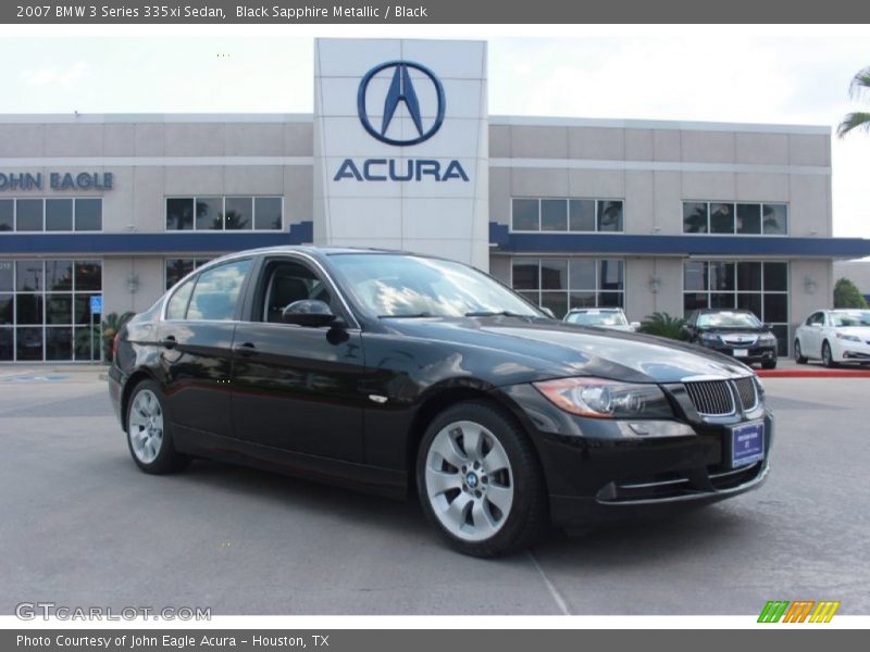 Black Sapphire Metallic / Black 2007 BMW 3 Series 335xi Sedan