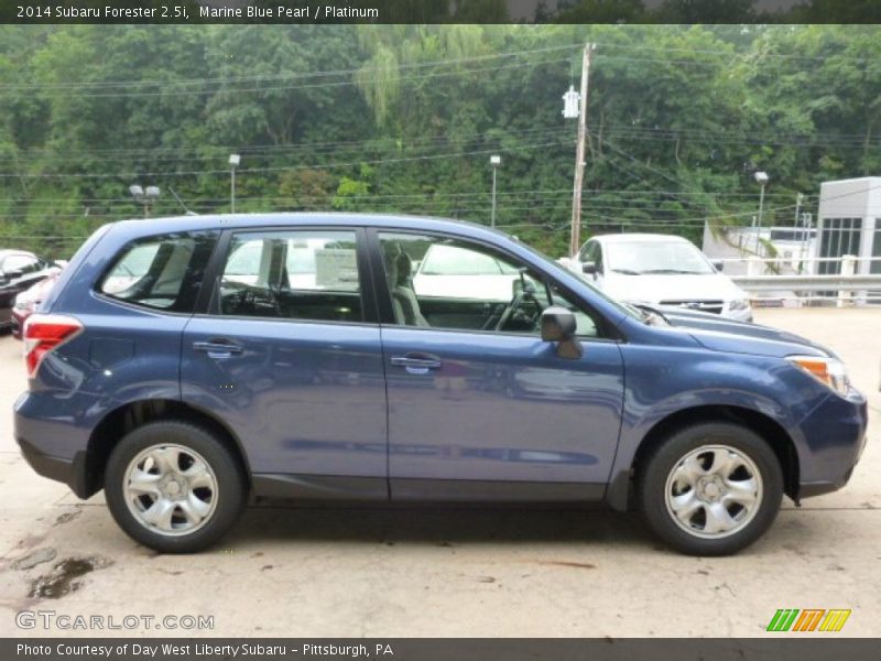 Marine Blue Pearl / Platinum 2014 Subaru Forester 2.5i
