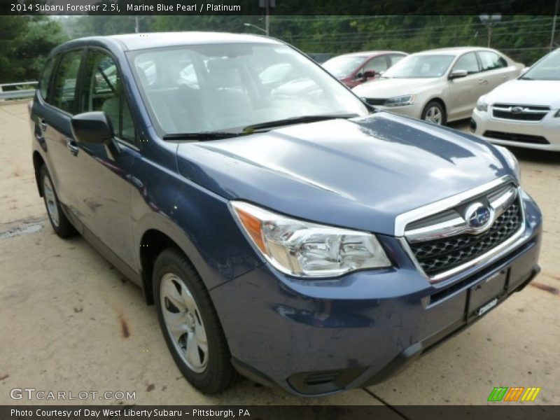 Marine Blue Pearl / Platinum 2014 Subaru Forester 2.5i