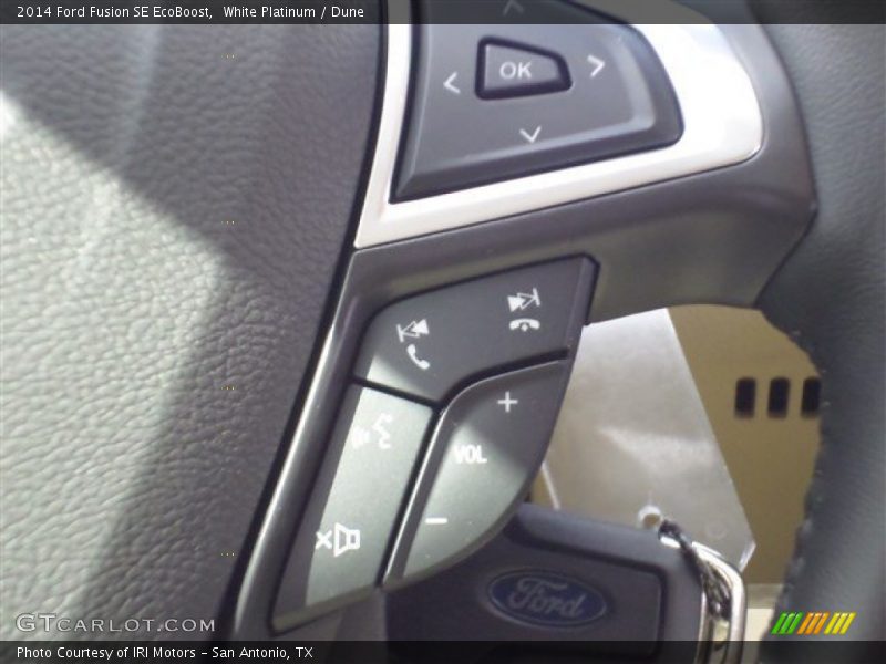 White Platinum / Dune 2014 Ford Fusion SE EcoBoost