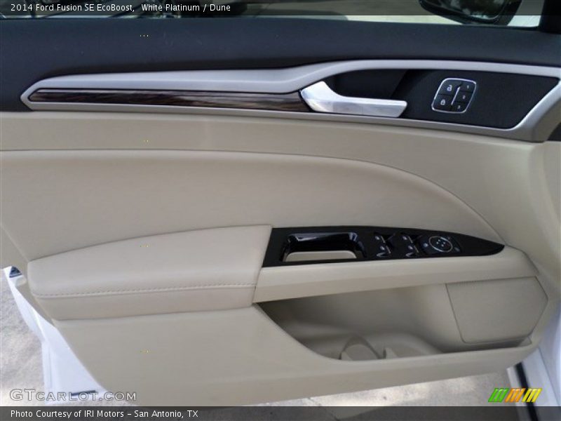 White Platinum / Dune 2014 Ford Fusion SE EcoBoost