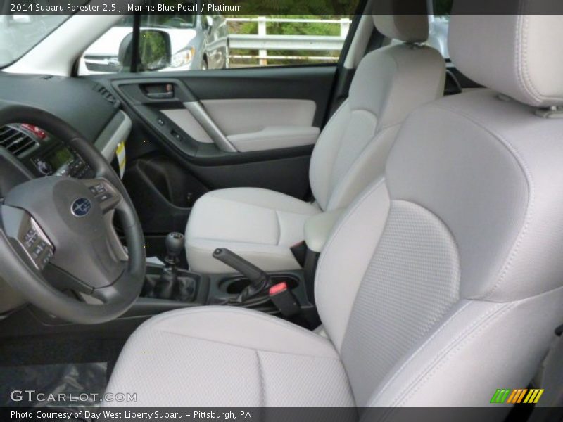 Marine Blue Pearl / Platinum 2014 Subaru Forester 2.5i
