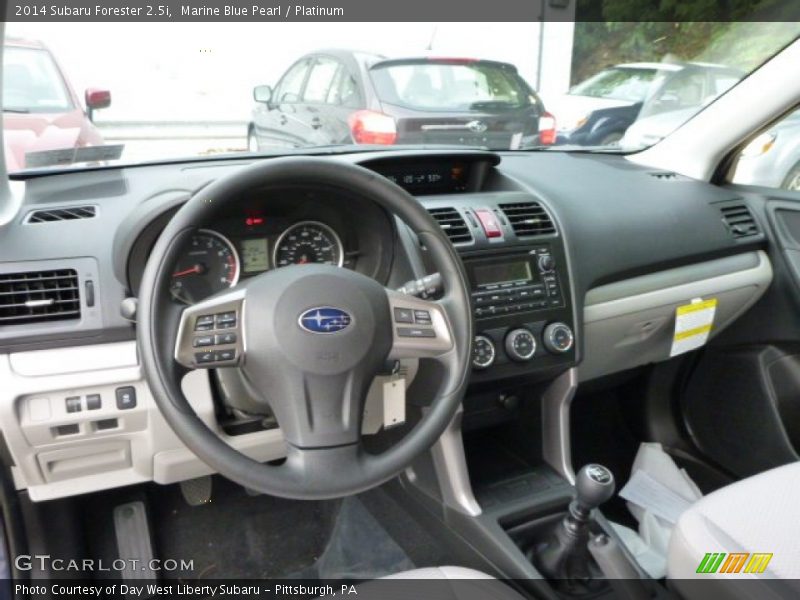 Marine Blue Pearl / Platinum 2014 Subaru Forester 2.5i