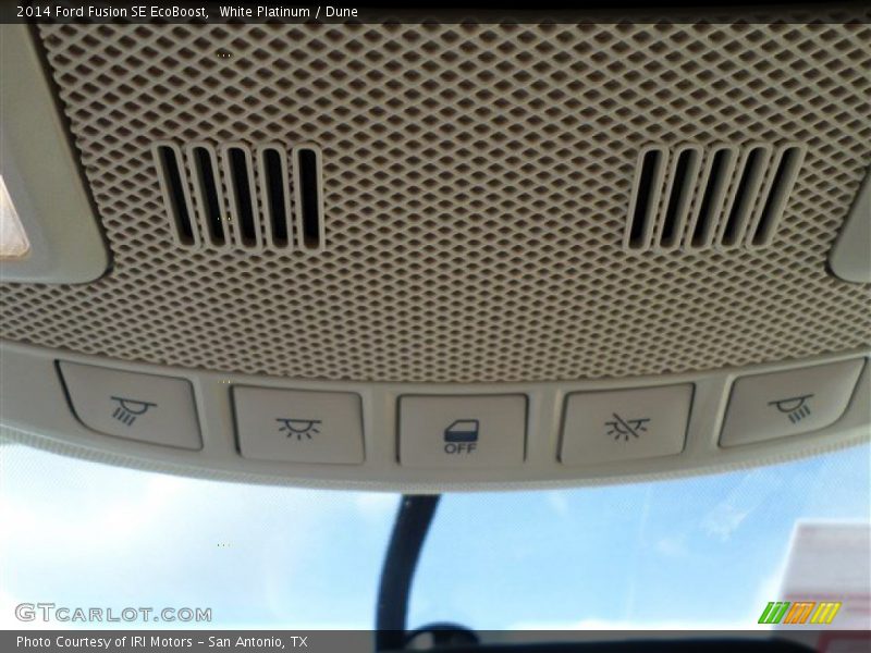 White Platinum / Dune 2014 Ford Fusion SE EcoBoost