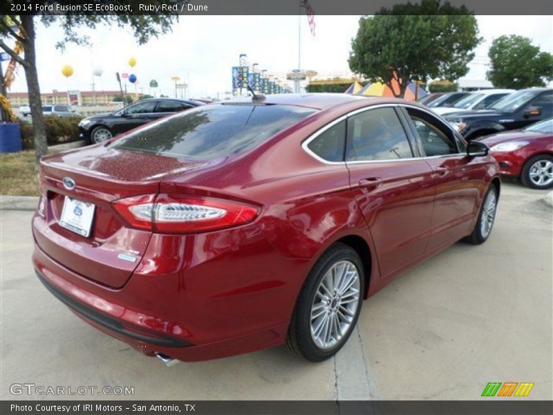 Ruby Red / Dune 2014 Ford Fusion SE EcoBoost