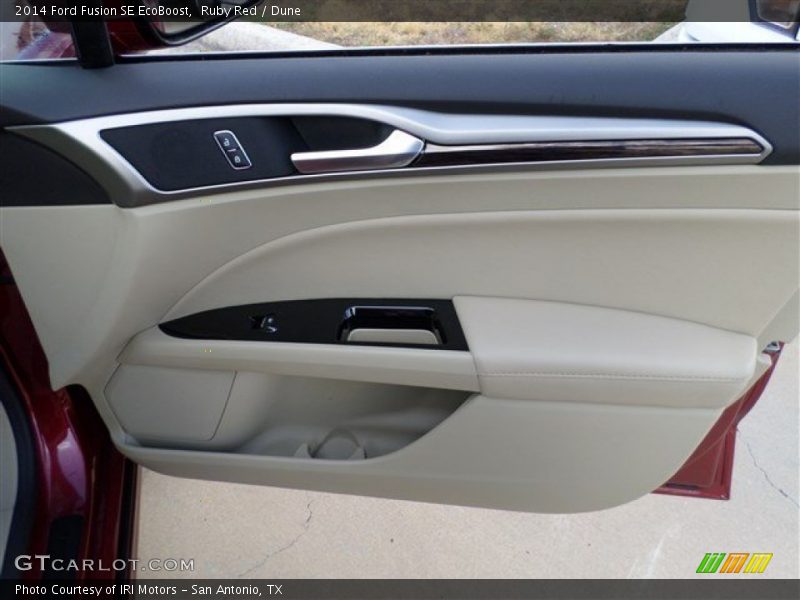 Ruby Red / Dune 2014 Ford Fusion SE EcoBoost