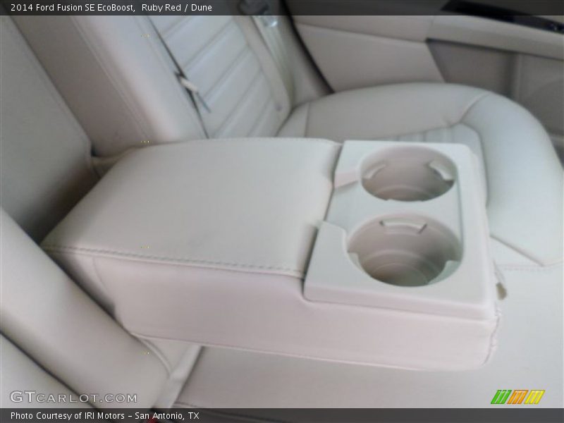 Ruby Red / Dune 2014 Ford Fusion SE EcoBoost