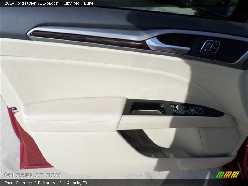 Ruby Red / Dune 2014 Ford Fusion SE EcoBoost