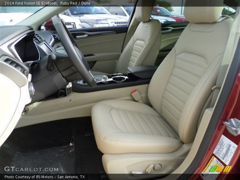 Ruby Red / Dune 2014 Ford Fusion SE EcoBoost
