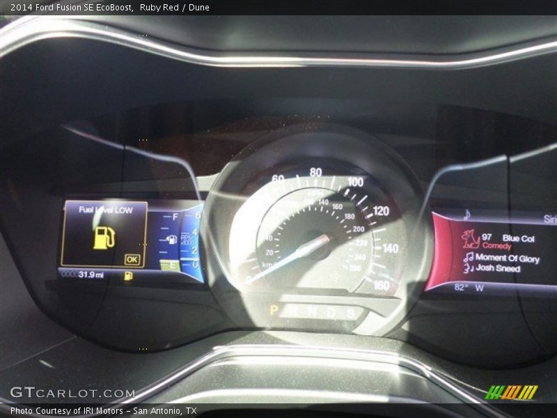 Ruby Red / Dune 2014 Ford Fusion SE EcoBoost