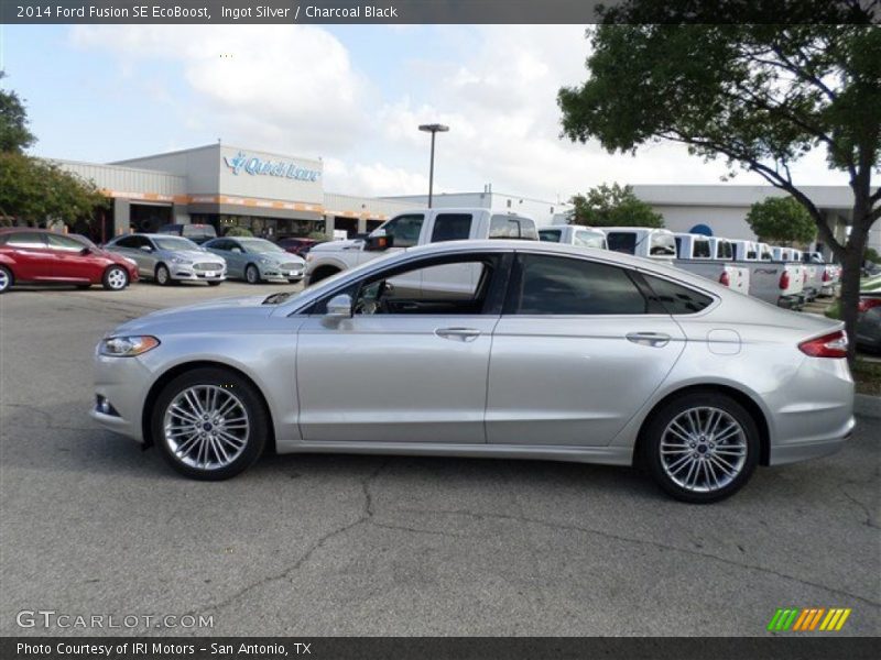 Ingot Silver / Charcoal Black 2014 Ford Fusion SE EcoBoost