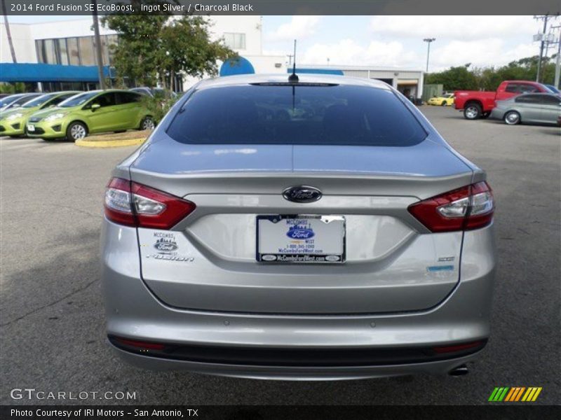 Ingot Silver / Charcoal Black 2014 Ford Fusion SE EcoBoost