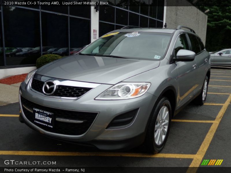 Liquid Silver Metallic / Black 2010 Mazda CX-9 Touring AWD