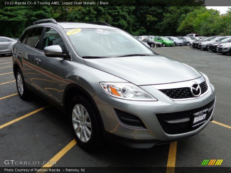 Liquid Silver Metallic / Black 2010 Mazda CX-9 Touring AWD